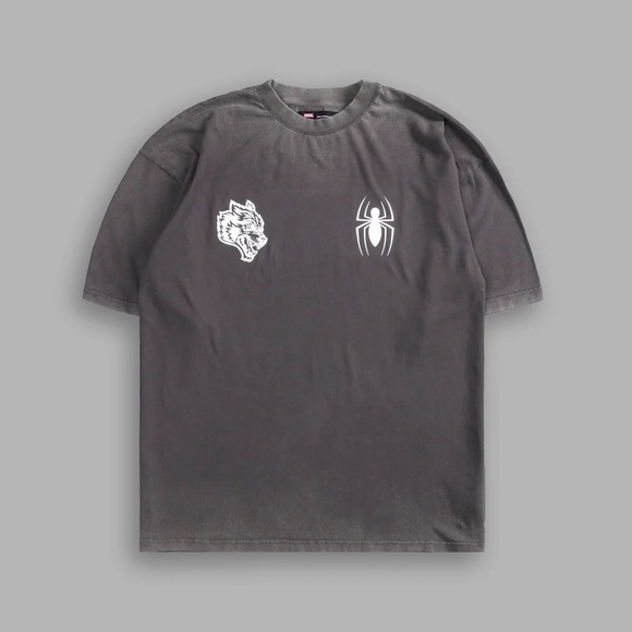 SPIDER-MAN'S WEB "PREMIUM" OVERSIZED TEE. Wolf gray. - Picture 2 of 6